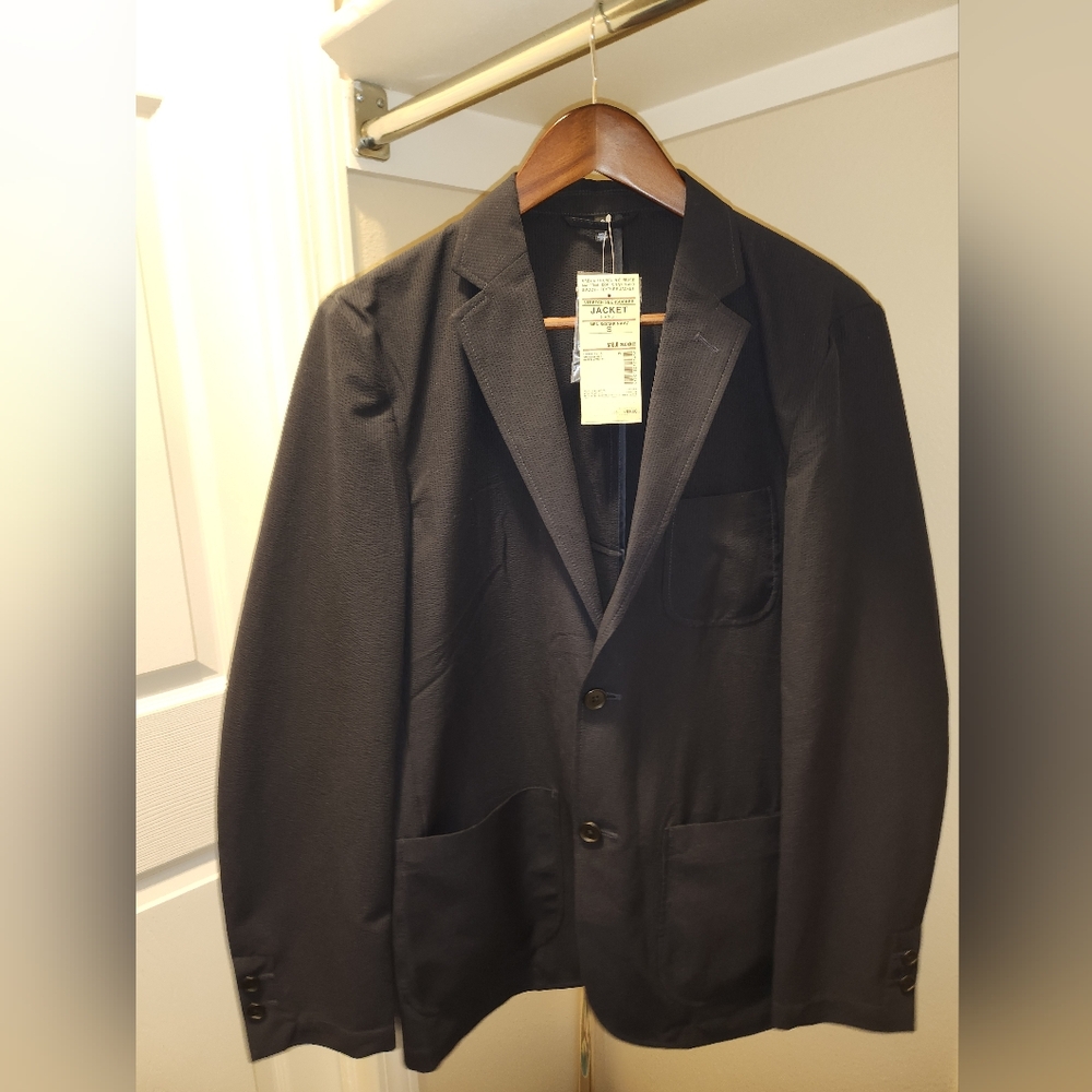 Mens MUJI Seersucker Stretch Sports Jacket - Small